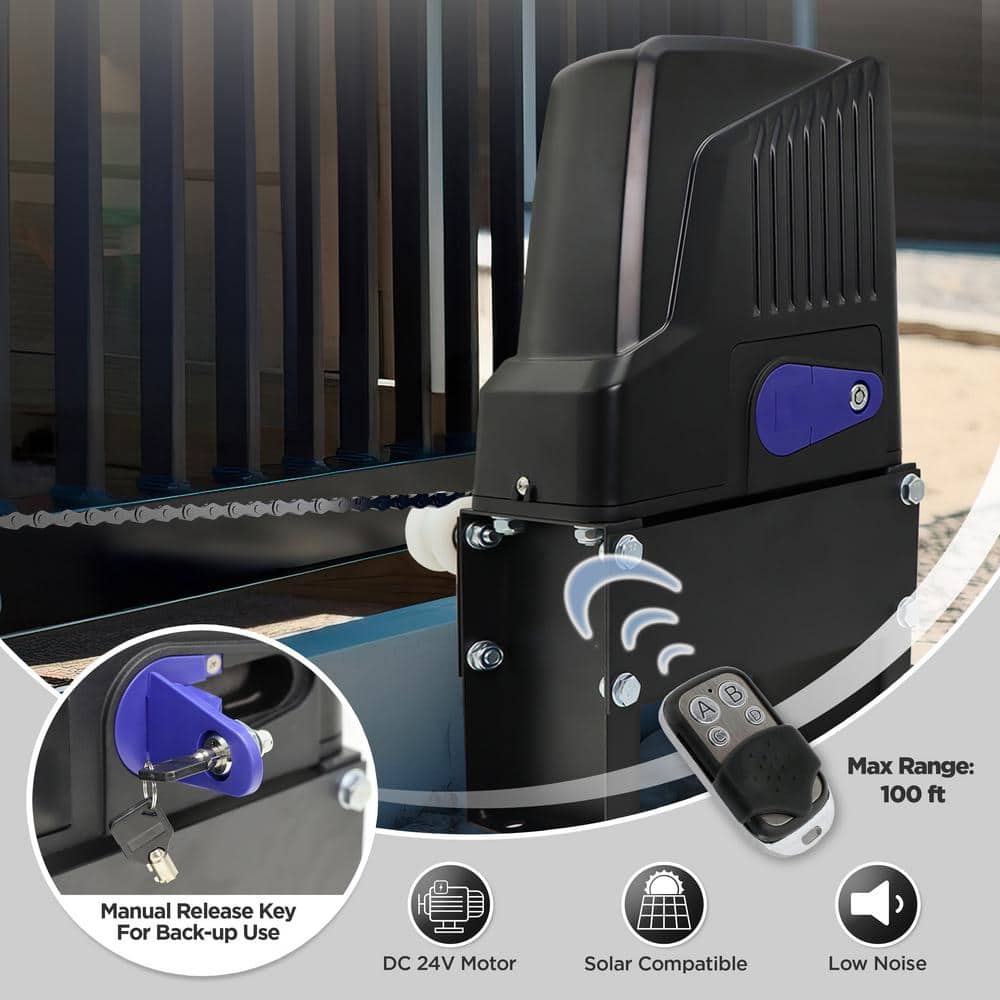 ALEKO Chain-Driven Sliding Gate Opener - AC1100 Basic Kit