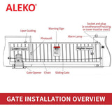 ALEKO AC2700 Sliding Gate Opener Accessories Kit For Sliding Gates Up to 65 ft. Long and 2700 lbs.