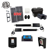 ALEKO Dual Swing Gate Operator - GG1300/AS1300 AC/DC - Solar Kit 60W