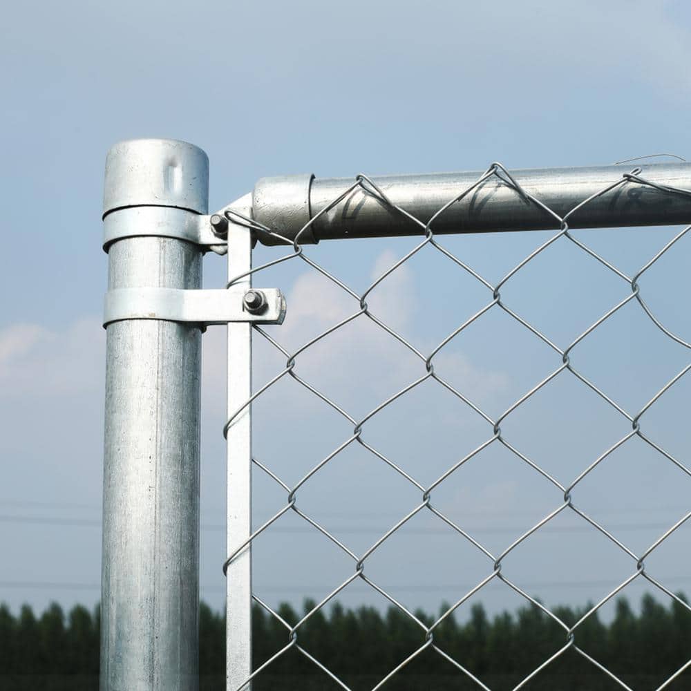 ALEKO 4 ft. x 50 ft. - 11.5 AW Gauge Galvanized Steel Chain Link Fence - Complete Kit