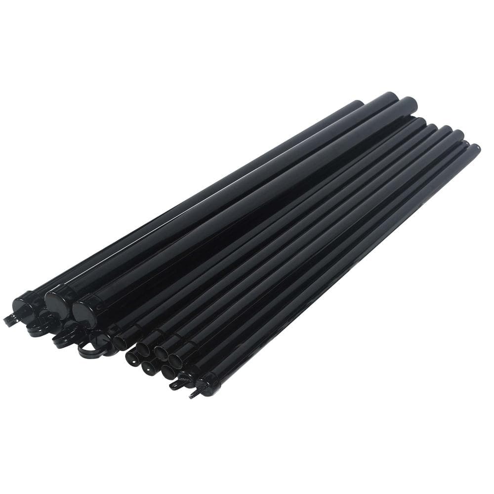 ALEKO Galvanized Steel Chain Link Fence - Complete Kit - 4x50 ft. - 9.5 AW Gauge - Black