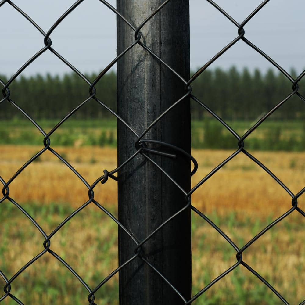 ALEKO Galvanized Steel Chain Link Fence - Complete Kit - 4x50 ft. - 9.5 AW Gauge - Black