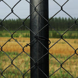 ALEKO Galvanized Steel Chain Link Fence - Complete Kit - 4x50 ft. - 9.5 AW Gauge - Black