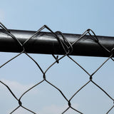 ALEKO Galvanized Steel Chain Link Fence - Complete Kit - 4x50 ft. - 9.5 AW Gauge - Black