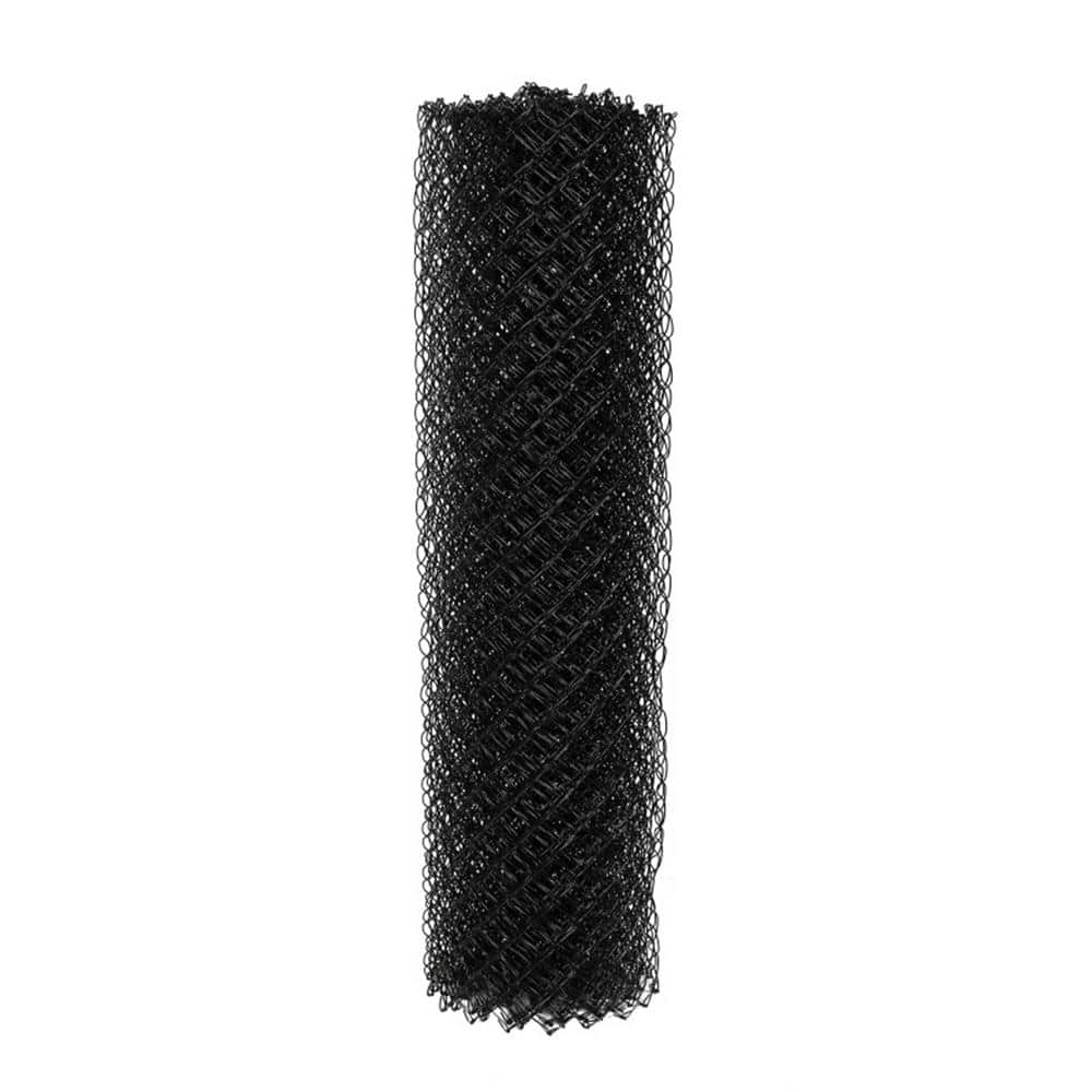 ALEKO Galvanized Steel Chain Link Fence - Complete Kit - 4x50 ft. - 9.5 AW Gauge - Black