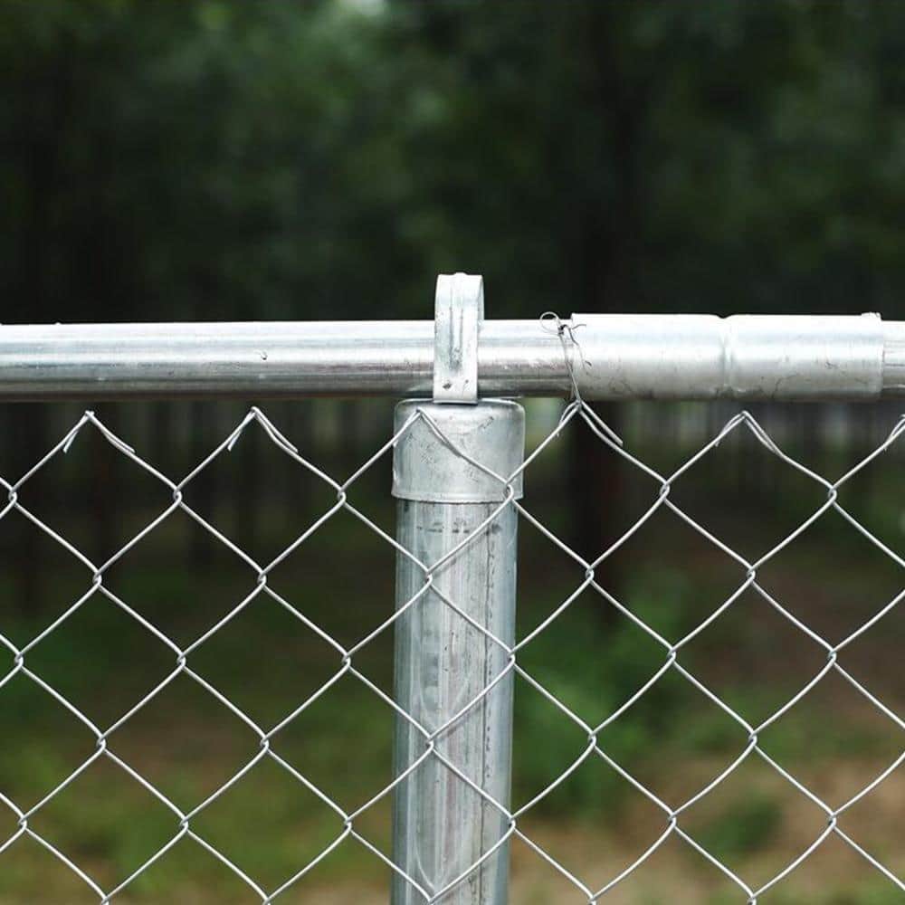 ALEKO Galvanized Steel Chain Link Fence-Complete Kit 4 ft. x 50 ft. 12.5 AW Gauge