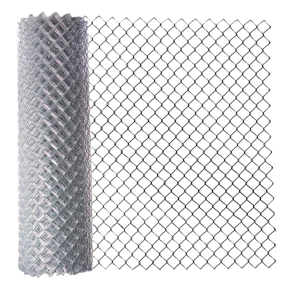 ALEKO Galvanized Steel Chain Link Fence-Complete Kit 4 ft. x 50 ft. 12.5 AW Gauge