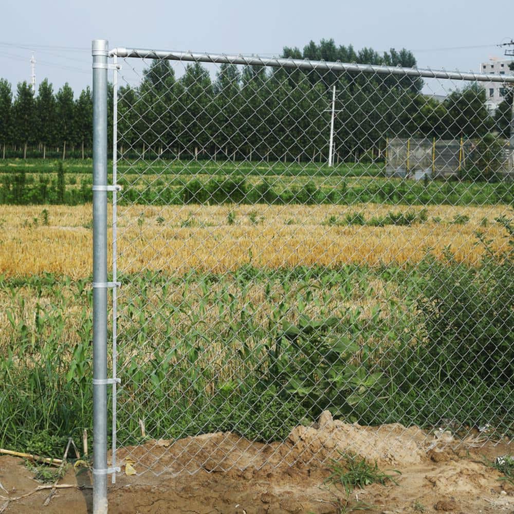 ALEKO Galvanized Steel Chain Link Fence-Complete Kit 4 ft. x 50 ft. 12.5 AW Gauge