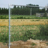 ALEKO Galvanized Steel Chain Link Fence-Complete Kit 4 ft. x 50 ft. 12.5 AW Gauge