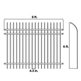 ALEKO 8 ft. x 6 ft. Each 8-Panel Steel Fence Kit - Curved Top Style