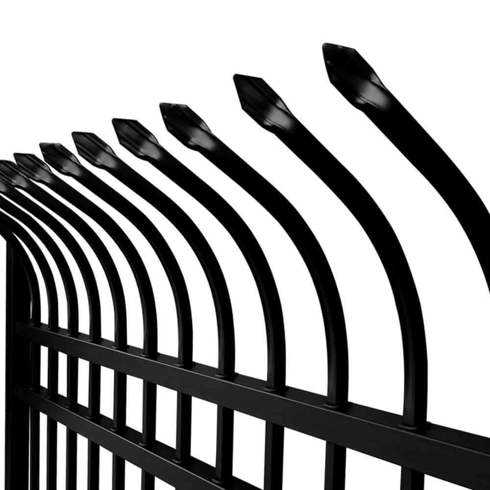 ALEKO 8 ft. x 6 ft. Each 8-Panel Steel Fence Kit - Curved Top Style