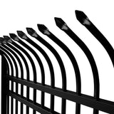 ALEKO 8 ft. x 6 ft. Each 8-Panel Steel Fence Kit - Curved Top Style