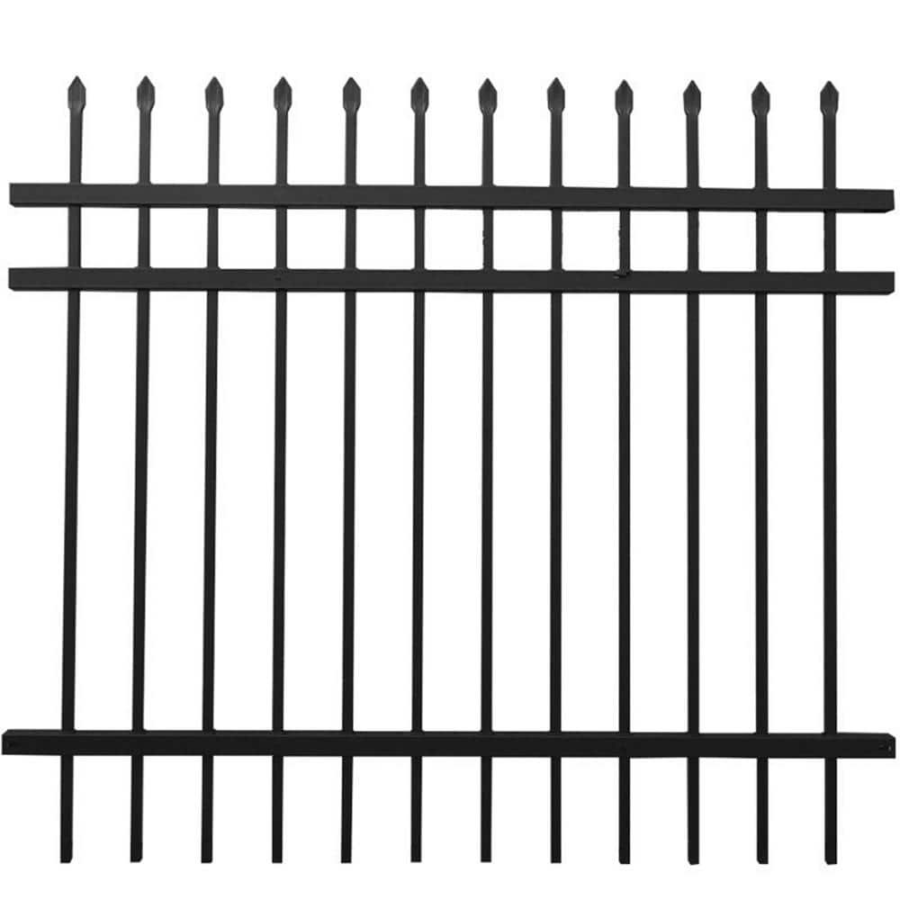 ALEKO 8 ft. x 6 ft. 8-Panel Steel Fence Kit-Straight Top Style Each