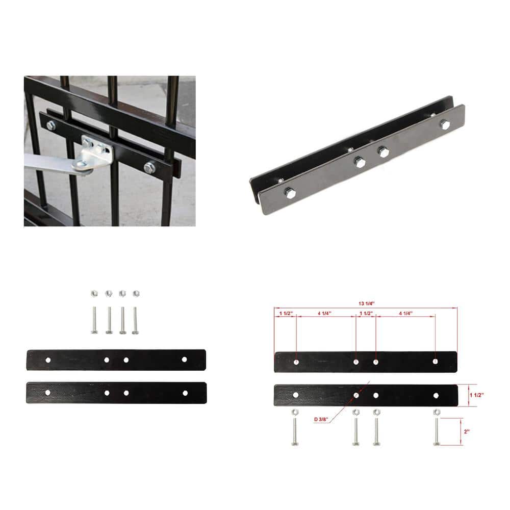 ALEKO Driverway Gate Universal Gate Attach Metal Bracket for Swing Gate Openers Set of 2