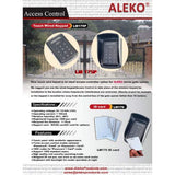 ALEKO Universal Touch Plastic Panel Keyboard Wired Keypad LM175P 12/24V