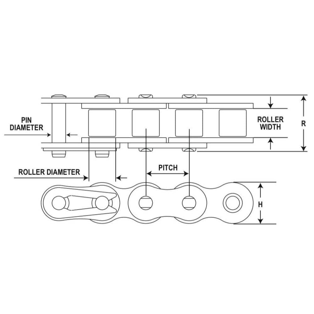 ALEKO Roller Metal Chain 1 in. x 120 in. for Sliding Gate Opener and other needs 10 ft. #41