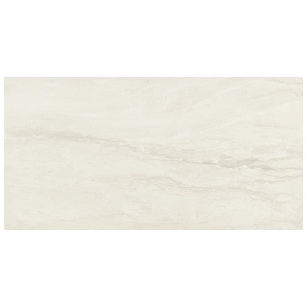 Alexandra White 12 in. x 24 in. Matte Porcelain Marble Look Floor and Wall Tile (16 sq. ft./Case)
