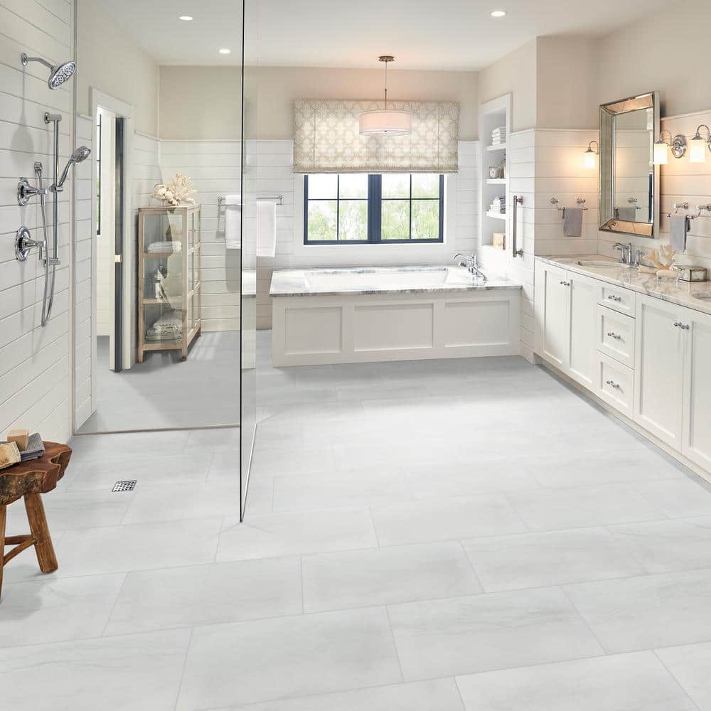 MSI Alexandra White 12 in. x 24 in. Matte Porcelain Marble Look Floor and Wall Tile (16 sq. ft. /Case)