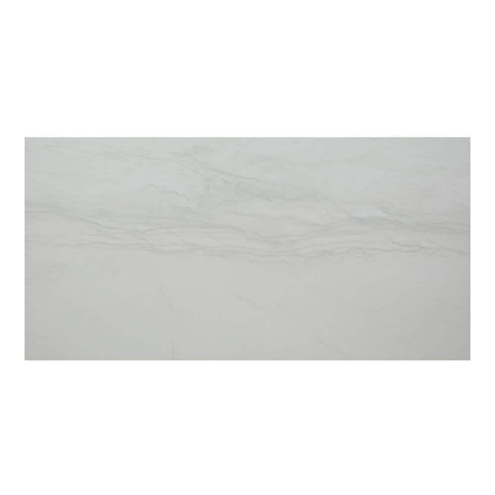 MSI Alexandra White 12 in. x 24 in. Matte Porcelain Marble Look Floor and Wall Tile (16 sq. ft. /Case)