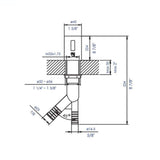 ALFI BRAND Air Gap Cover and Tube for Kitchen Dishwasher Valve