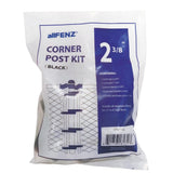 allFENZ 2-3/8" CORNER POST KIT - Black