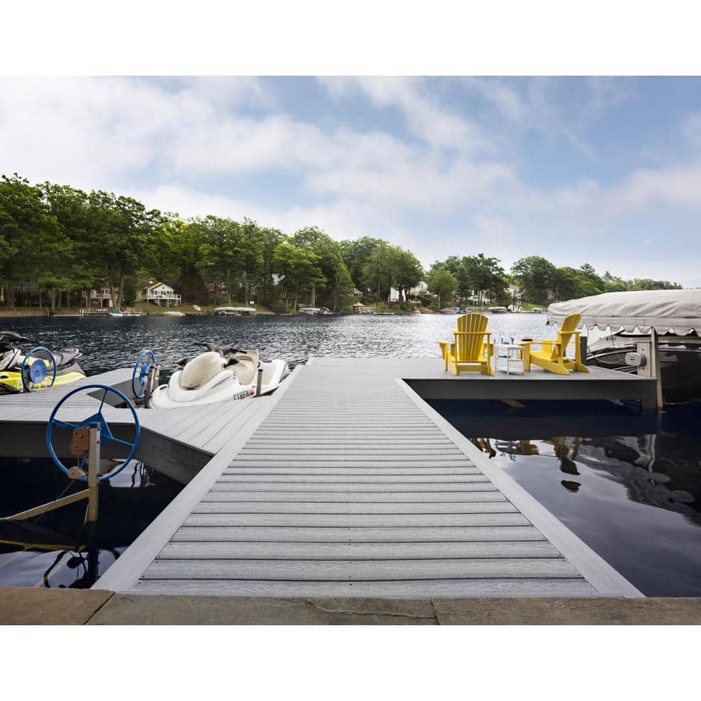 MoistureShield Elevate Alpine Gray 1 in. x 5.4 in.x 20 ft. Solid Edge Capped Composite Decking (10-Pack) (H-Pack)