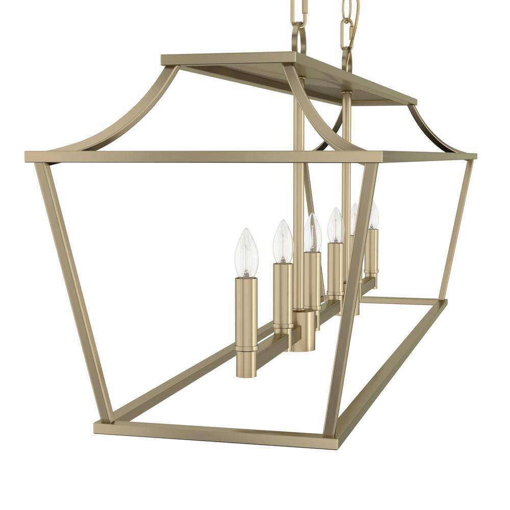 Hunter Laurel Ridge 6-Light Alturas Gold Linear Chandelier