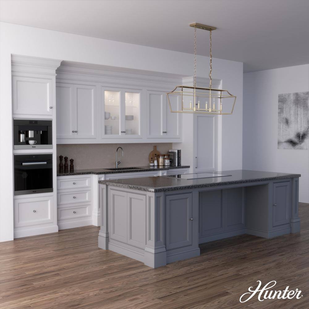 Hunter Laurel Ridge 6-Light Alturas Gold Linear Chandelier