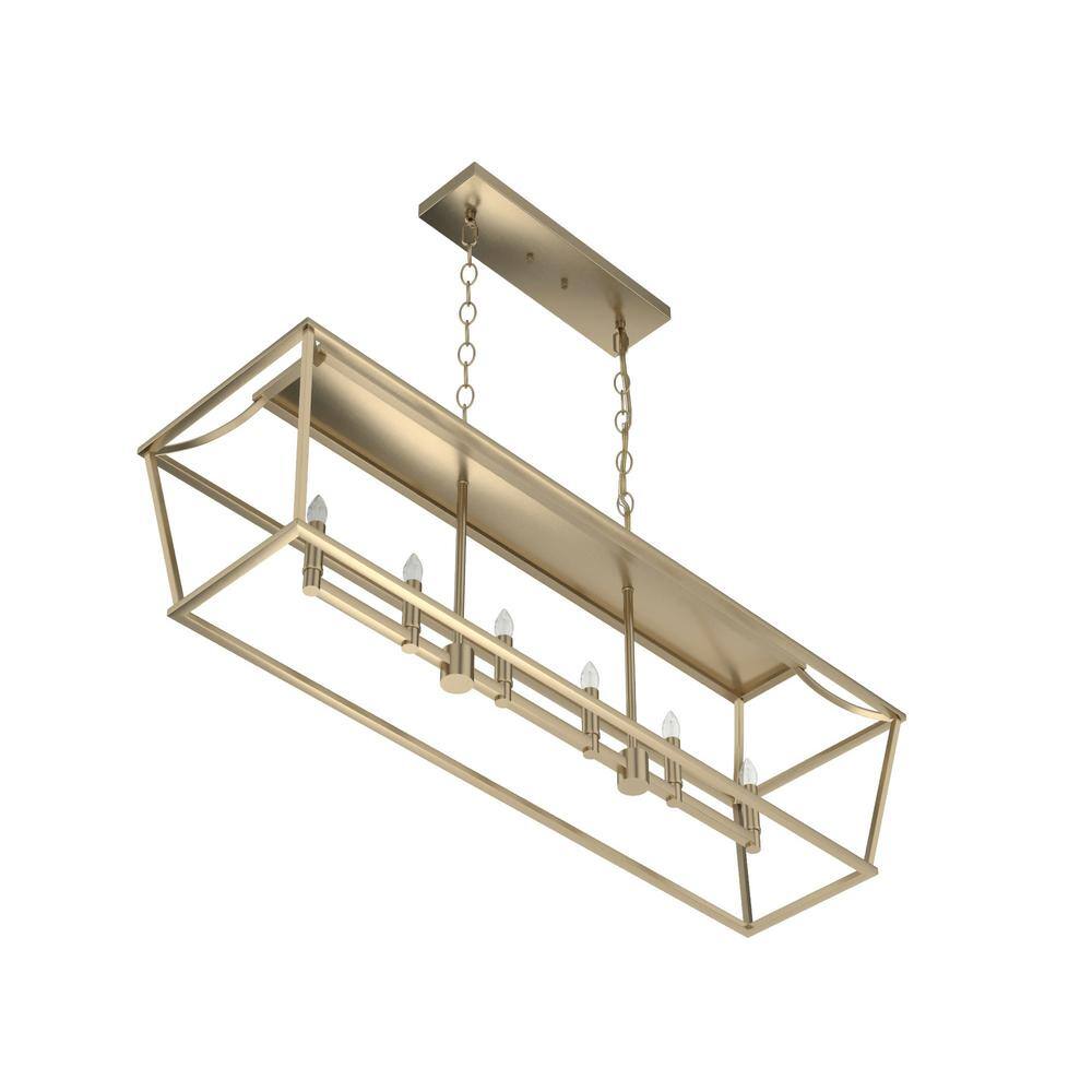 Hunter Laurel Ridge 6-Light Alturas Gold Linear Chandelier