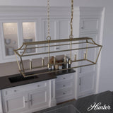 Hunter Laurel Ridge 6-Light Alturas Gold Linear Chandelier