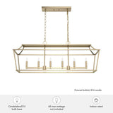 Hunter Laurel Ridge 6-Light Alturas Gold Linear Chandelier