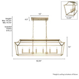 Hunter Laurel Ridge 6-Light Alturas Gold Linear Chandelier