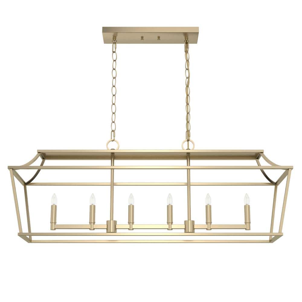 Hunter Laurel Ridge 6-Light Alturas Gold Linear Chandelier