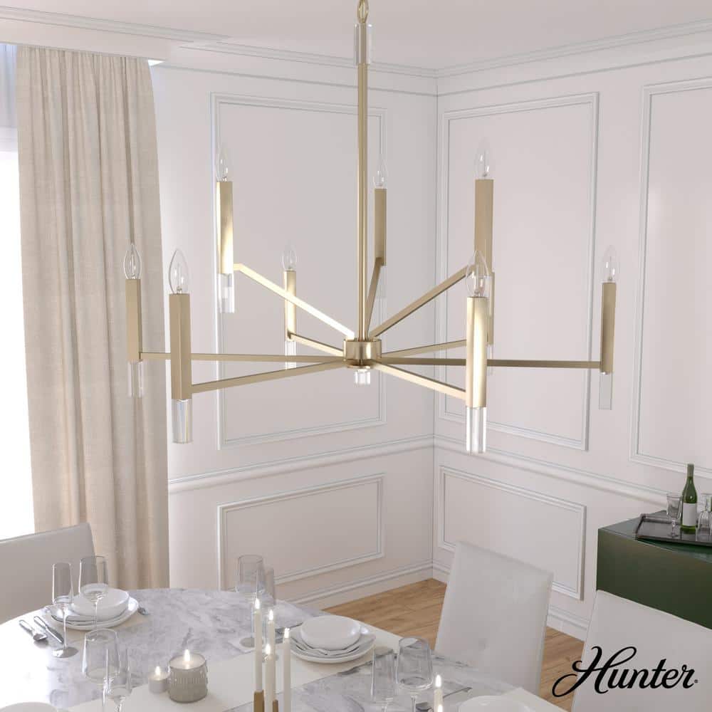 Hunter Sunjai 9-Light Alturas Gold Candlestick Chandelier