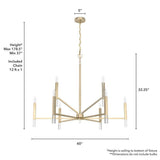 Hunter Sunjai 9-Light Alturas Gold Candlestick Chandelier