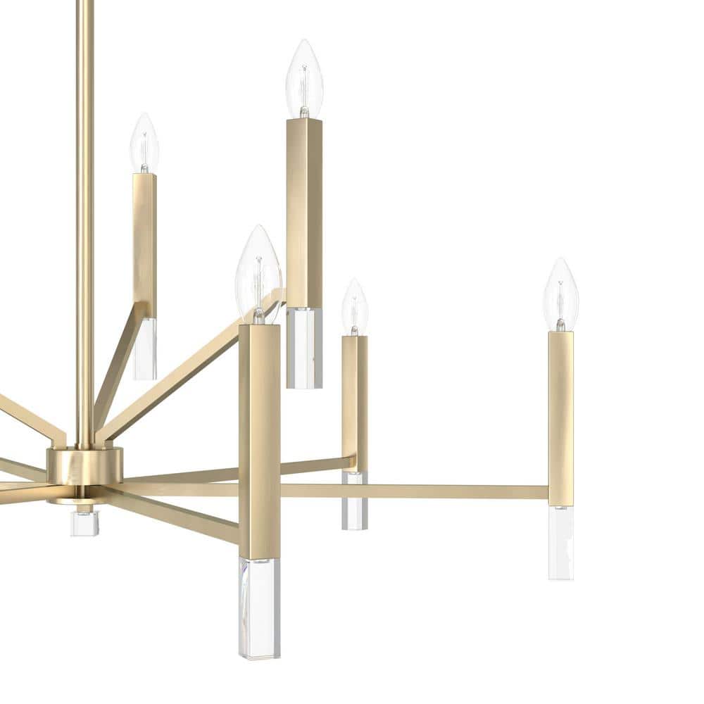 Hunter Sunjai 9-Light Alturas Gold Candlestick Chandelier