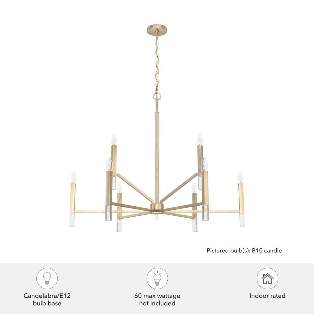 Hunter Sunjai 9-Light Alturas Gold Candlestick Chandelier