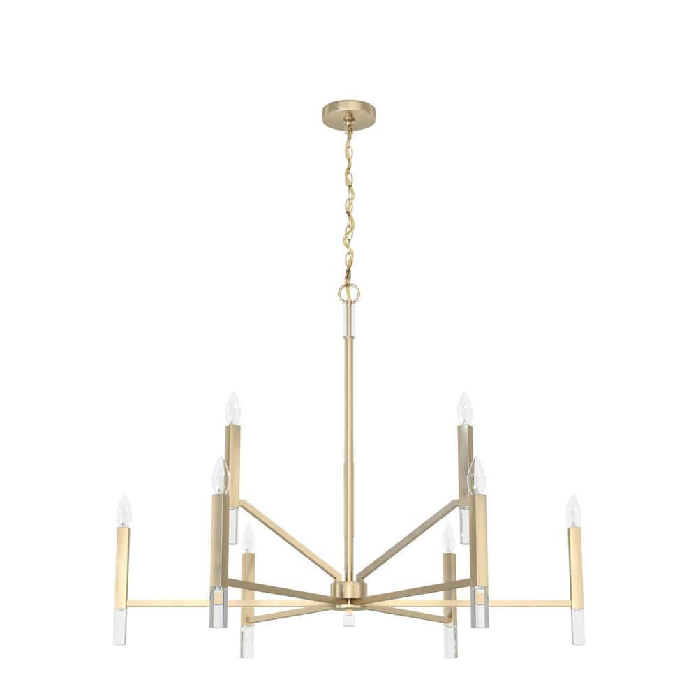 Hunter Sunjai 9-Light Alturas Gold Candlestick Chandelier