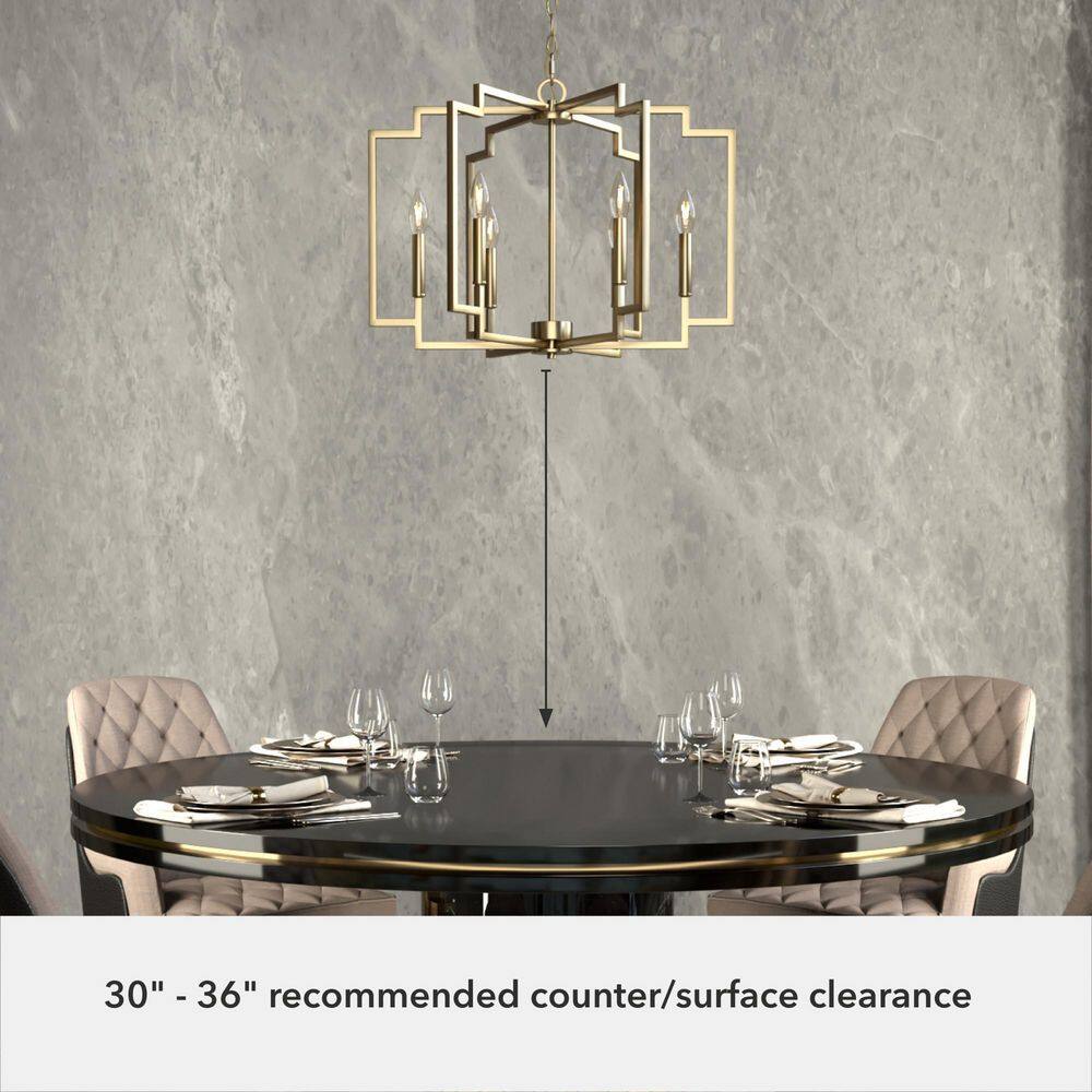 Hunter Zoanne 6-Light Alturas Gold Geometric Chandelier