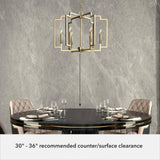 Hunter Zoanne 6-Light Alturas Gold Geometric Chandelier
