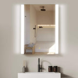 Altair Serra 24 in. W. x 32 in. H Rectangular Aluminum Medicine Cabinet with Mirror