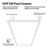 Metalux 2 ft. x 4 ft. 4500 Lumens Integrated LED Flat Panel Light 4000K