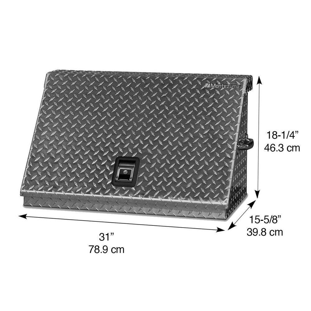 Montezuma 31 in. W x 16 in. D Portable Triangle Top Tool Chest for Sockets, Wrenches and Screwdrivers in Aluminum