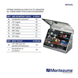 Montezuma 31 in. W x 16 in. D Portable Triangle Top Tool Chest for Sockets, Wrenches and Screwdrivers in Aluminum