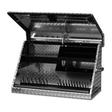 Montezuma 31 in. W x 16 in. D Portable Triangle Top Tool Chest for Sockets, Wrenches and Screwdrivers in Aluminum