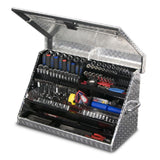 Montezuma 31 in. W x 16 in. D Portable Triangle Top Tool Chest for Sockets, Wrenches and Screwdrivers in Aluminum