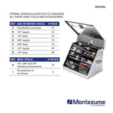Montezuma 27 in. W x 18 in. D Portable Triangle Top Tool Chest for Sockets, Wrenches and Screwdrivers in Aluminum