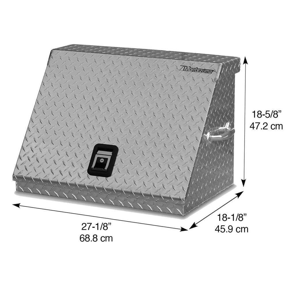 Montezuma 27 in. W x 18 in. D Portable Triangle Top Tool Chest for Sockets, Wrenches and Screwdrivers in Aluminum