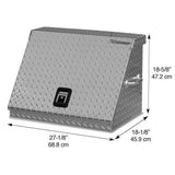 Montezuma 27 in. W x 18 in. D Portable Triangle Top Tool Chest for Sockets, Wrenches and Screwdrivers in Aluminum