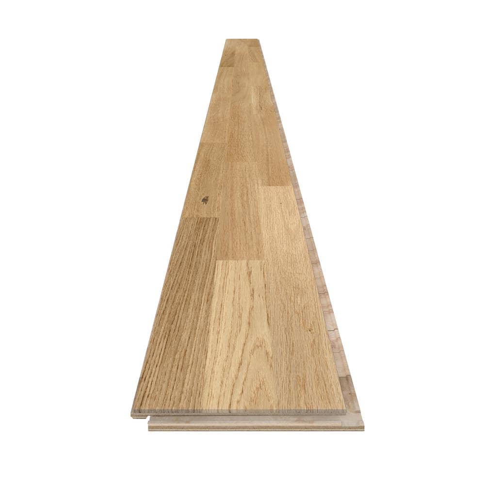 Baltic Wood Amber European Oak 1/2 in. T x 7.2 in. W Click Lock Wire Brushed Engineered Hardwood Flooring (38.6 sq.ft./case)
